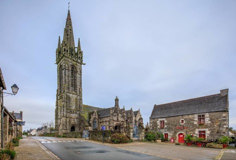 Enclosed parish Enclos paroissial church Eglise Notre-Dame de Bodilis from the 16th century,