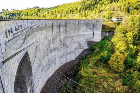 The Okertalsperre is a dam near Altenau, Harz, Germany, Europe