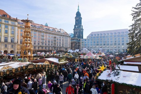 The Striezelmarkt, which has been held since 1434, is the oldest Christmas market in Germany and