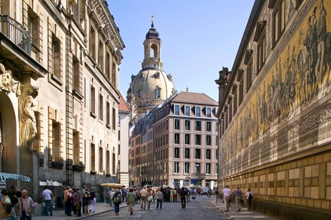 View from the Fürstenzug to the Church of Our Lady