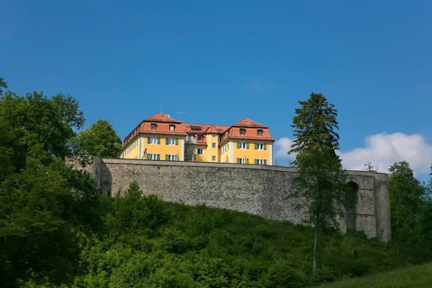 Grafeneck Castle, former hunting lodge of the Dukes of Württemberg around 1560, later summer