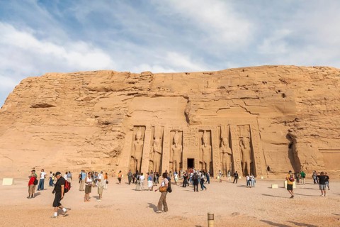 Hathor Temple of Nefertari, Rock Temple Abu Simbel, Egypt, Africa