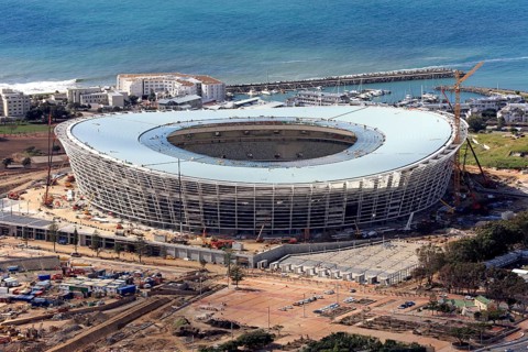 Green Point, football stadium, construction site, Cape Town, South Africa, Africa