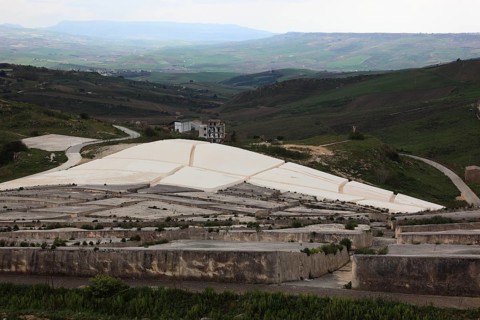 Gibellina Vecchia, after the earthquake of 1968, part of the ruins of Gibellina was buried under a