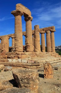 In the Parco Valle dei Templi di Agrigento, Unesco World Heritage Site, Remains of the Ancient City