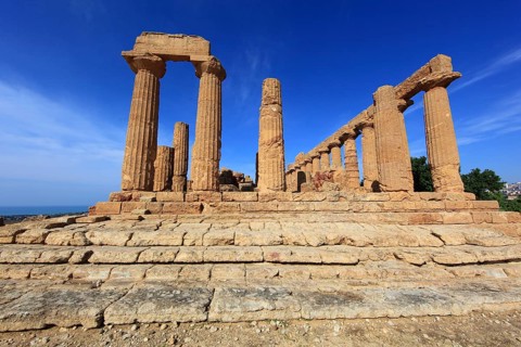 In the Parco Valle dei Templi di Agrigento, Unesco World Heritage Site, Remains of the Ancient City