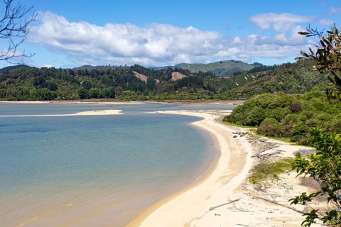 Abel Tasman Coast Track, Coquille-Bay, Beach, Kaiteriteri, New Zealand, Oceania