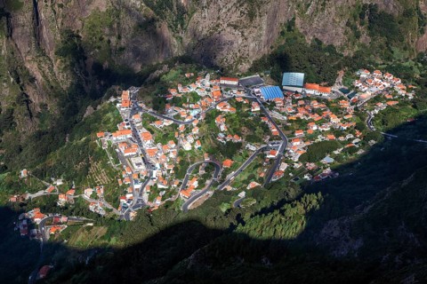 Nun's Valley, Curral das Freiras, view from Miradouro do Paredao, Madeira, Portugal, Europe
