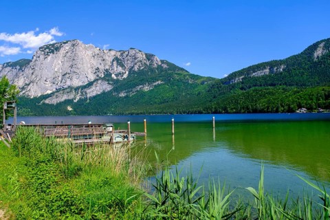 Steg am Altausseer See, Altaussee, Salzkammergut, Styria, Austria, Europe