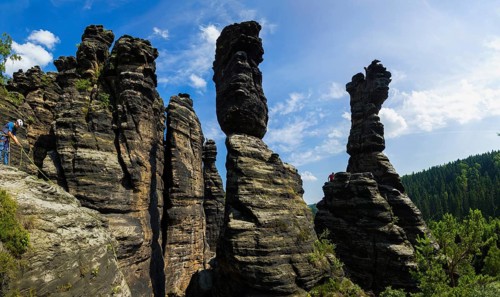 Hercules Columns in the Biela Valley in Saxon Switzerland