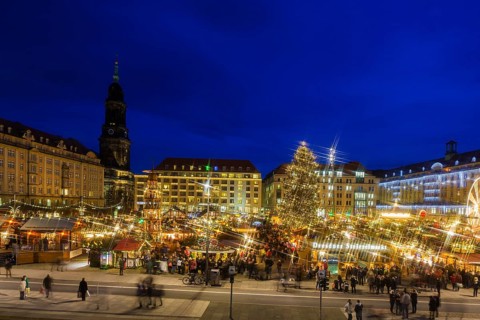 DEU Saxony Dresden Striezelmarkt, which has been held since 1434, is the oldest Christmas market in