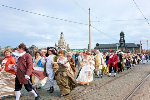Baroque Festival Dresden. For the 3rd Baroque Festival in Dresden, there was a parade of all