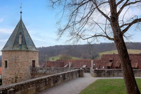Green Tower, Bebenhausen Cistercian Monastery, Tübingen, Baden-Württemberg, Germany, Europe