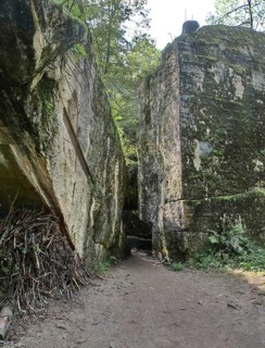 Ruins of the Wolf's Lair (also Wolf's Lair or Görlitz), the military situation centre of the