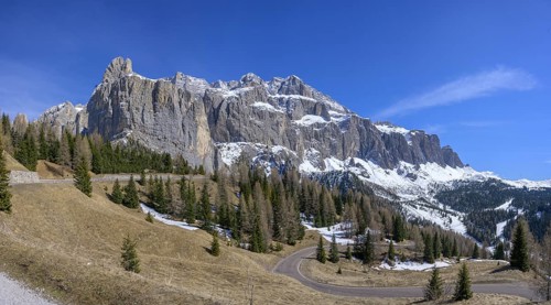Sella Group, Gardena Pass, South Tyrol, Italy, Europe