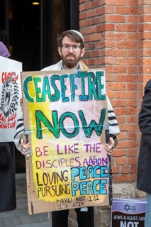 Detroit, Michigan USA, 7 November 2023, Members and supporters of Jewish Voice for Peace held a