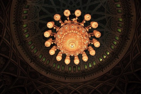 The Great Sultan Qabus Mosque in Muscat is the main mosque in Oman. It is considered one of the