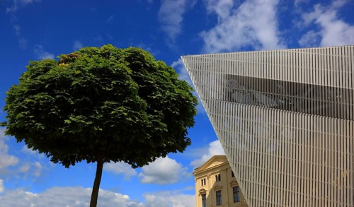 Military History Museum of the German Armed Forces, main arsenal building with wedge, architect