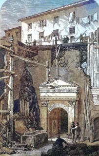 New Excavations in Rome, Discovery of the Post of the Guardians of the Seventh Cohort, 1869, Italy,
