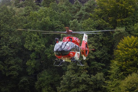 Winch rescue training of the rescue helicopter, Christoph 62, on the occasion of the 50th