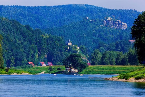 Elbe steamer Pirna in Wehlen
