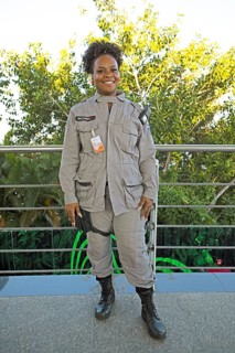 Brazilian woman, 36 years old, guard post on Sugar Loaf Mountain, Rio de Janeiro, State of Rio de