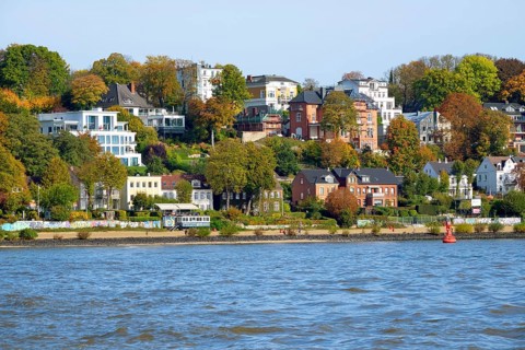 View of Hamburg Blankenese, Hamburg, Land Hamburg, Germany, Europe
