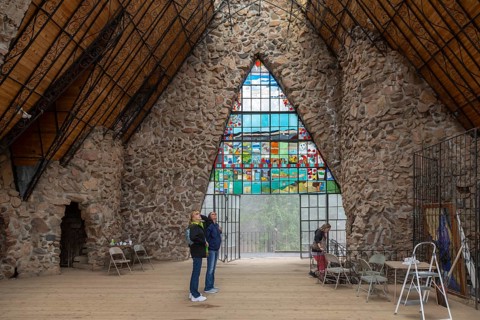 Rye, Colorado, Bishop Castle. The Castle is an elaborate stone and metal structure and roadside