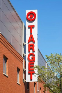 Target logo on a branch of the discount supermarket shop in Chicago, USA, North America
