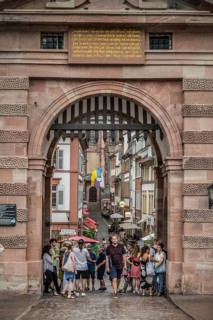 Bridge Gate Old Bridge, Heidelberg, Baden-Württemberg, Germany, Europe