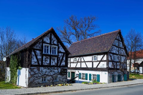 Village view of Nebelschütz in Lusatia