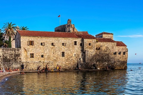 View of the old town and citadel of Budva, Montenegro, Budva, Montenegro, Europe