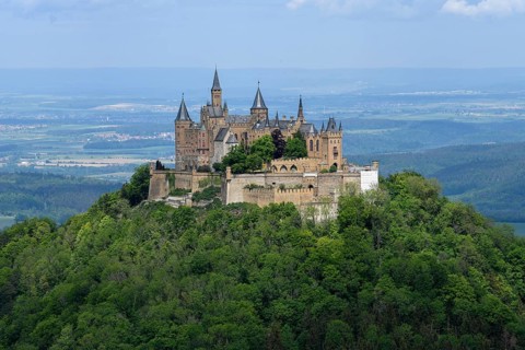 Hohenzollern Castle, Gipfelburg, ancestral castle of the Hohenzollern dynasty of princes, near