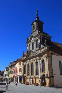 In the city centre of Bayreuth, the Spitalkirche on Maximiliansstrasse, Bayreuth, Upper Franconia,