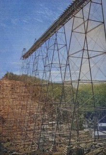 Kinzua Bridge, Kinzua Viaduct near Alton, Pennsylvania, USA, c. 1885, Historic, digitally restored