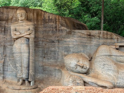 Buddha statues, Gal Vihara, Polonnaruwa, Sri Lanka, Asia