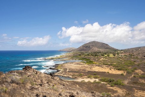 View from Makapu?u Point Lighthouse Trail, Oahu, Hawaii, USA, North America