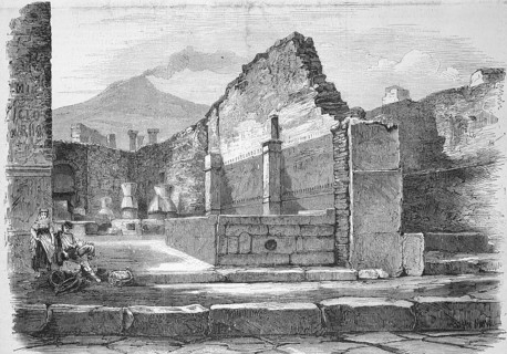 Ruins of Pompeii, the baker's house, 1869, Italy, Historical, digitally restored reproduction of an