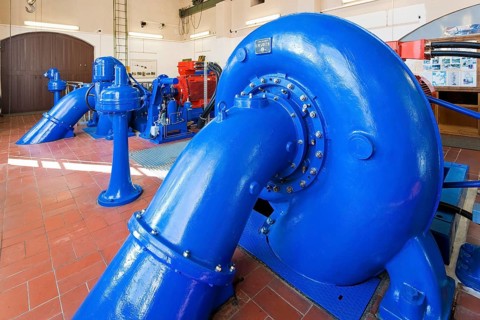 Dorfhain hydropower plant, Francis turbines