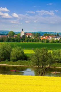 Elbe Cycle Path and Brockwitz Church