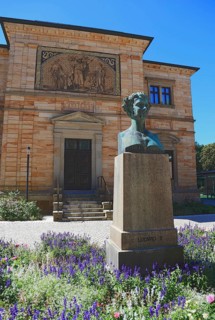 The Villa Wahnfried, Haus Wahnfried, former home of Richard Wagner, in front of it the bustle of