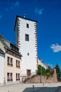 The Powder Tower is the remains of the former Freihof from the 12th century. It was also part of