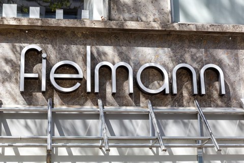 Fielmann optician's logo on a shop on Königstraße in Stuttgart, Germany, Europe