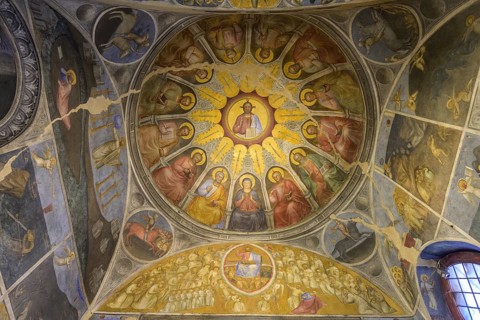 Baptistery of San Giovanni Battista with frescoes by Menabuoi, Padua, Province of Padua, Italy,
