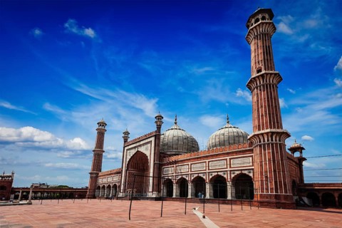 Jama Masjid, largest muslim mosque in India. Delhi, India, Asia