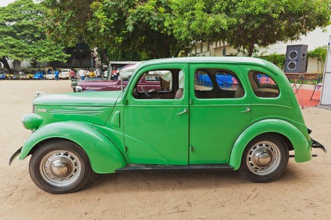 CHENNAI, INDIA, JULY 24: Ford Prefect 1952 (retro vintage car) on Heritage Car Rally 2011 of Madras