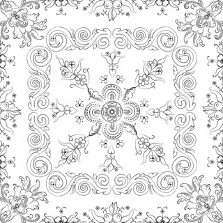 Hand drawn seamless floral pattern on a white background, vector textile template