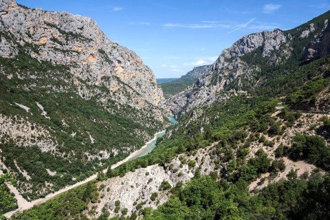 View of the Verdon Gorge, Grand Canyon du Verdon, Département Alpes-de-Haute-Provence, Provence,