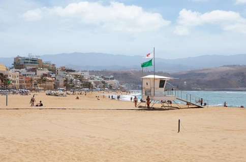Playa de las Canteras beach, Las Palmas, Las Palmas province, Gran Canaria, Canary Islands, Spain,