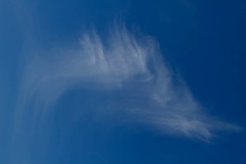 Tattered clouds, cirrus clouds, Flusslandschaft Peenetal nature park Park, Mecklenburg-Western